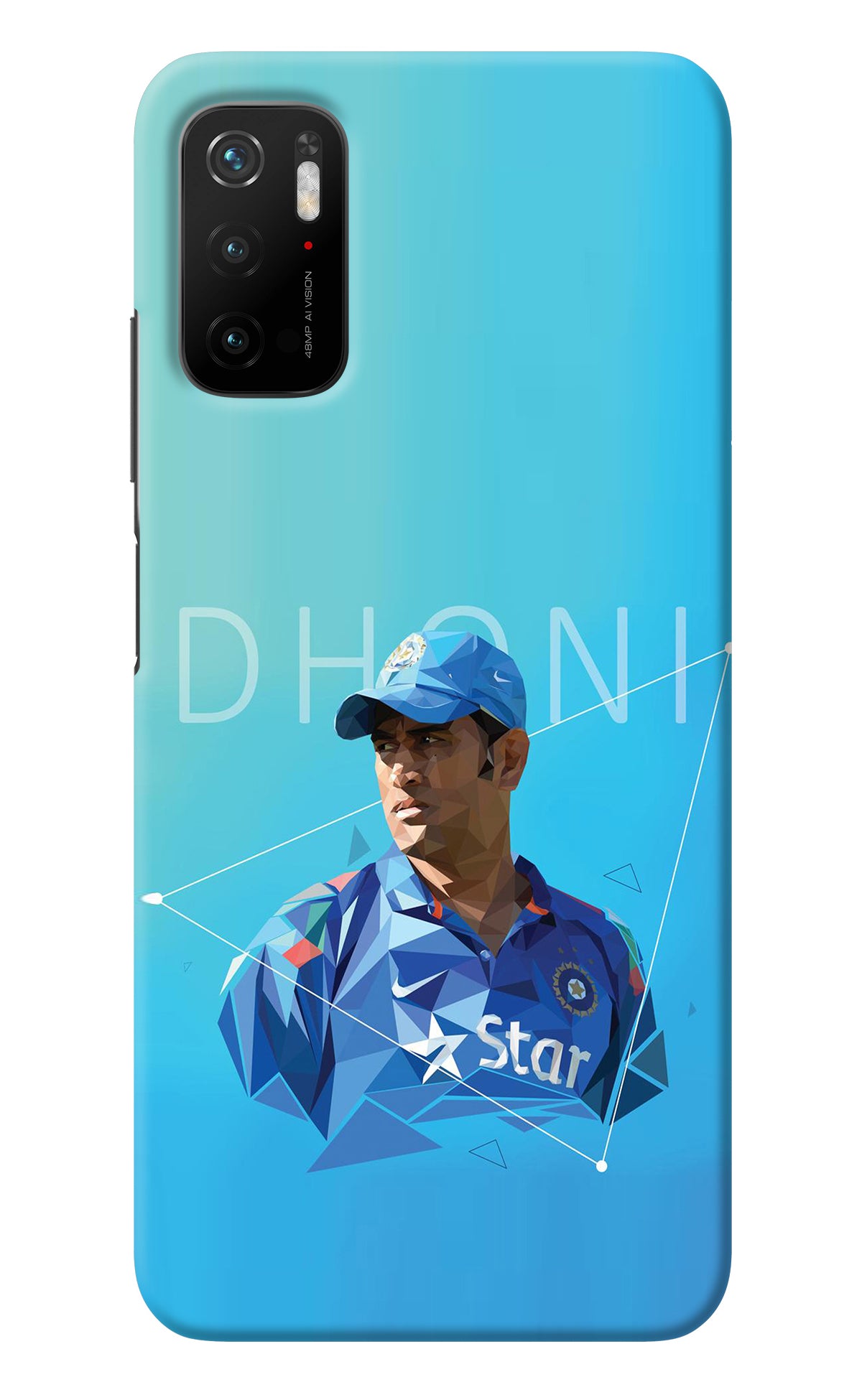 Dhoni Artwork Poco M3 Pro 5G Back Cover