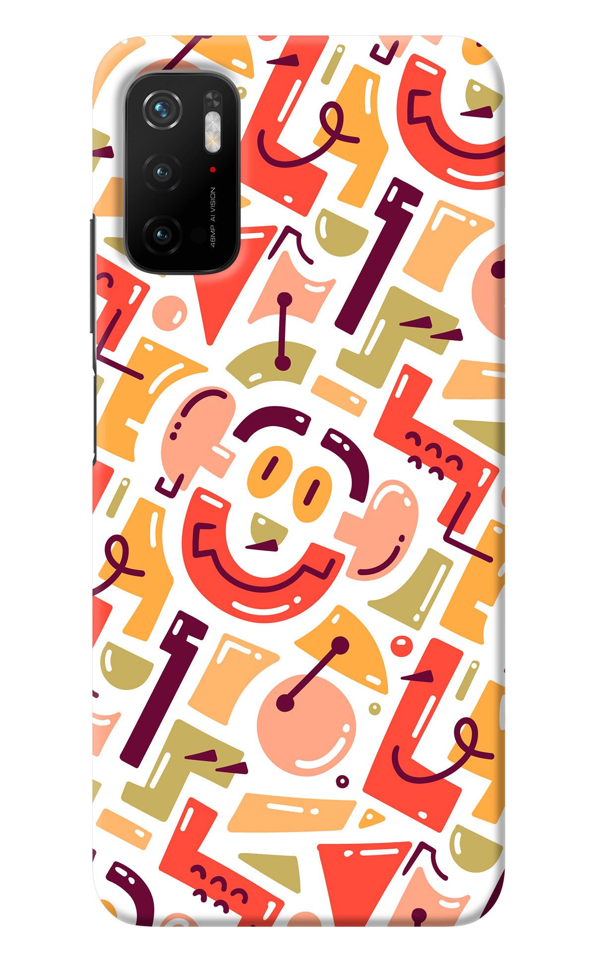 Doodle Pattern Poco M3 Pro 5G Back Cover