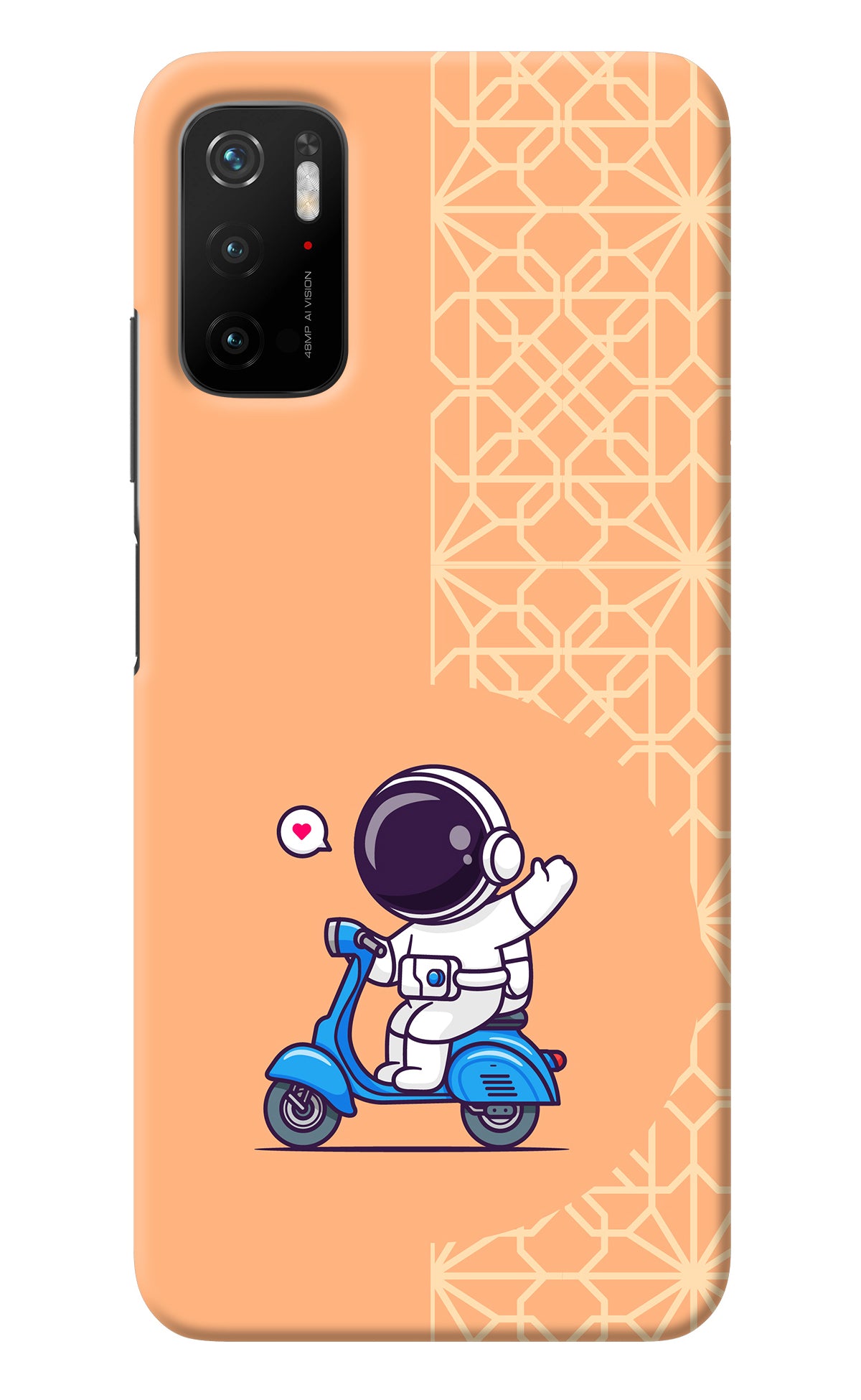 Cute Astronaut Riding Poco M3 Pro 5G Back Cover