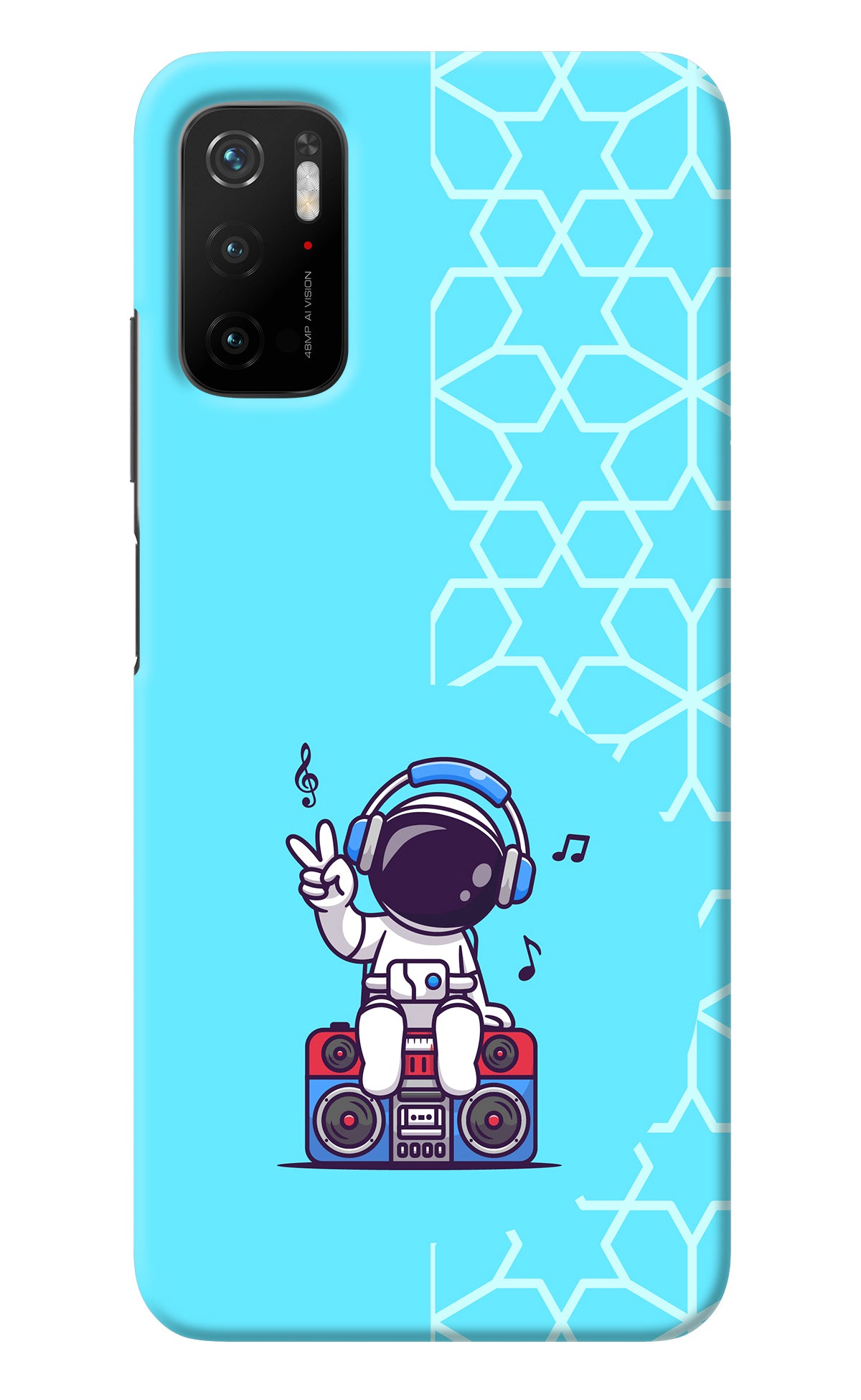 Cute Astronaut Chilling Poco M3 Pro 5G Back Cover