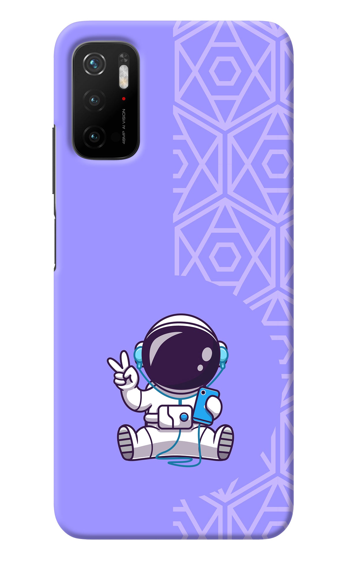 Cute Astronaut Chilling Poco M3 Pro 5G Back Cover