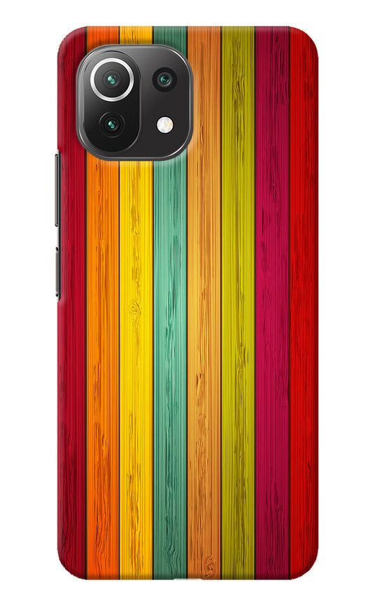 Multicolor Wooden Mi 11 Lite Back Cover