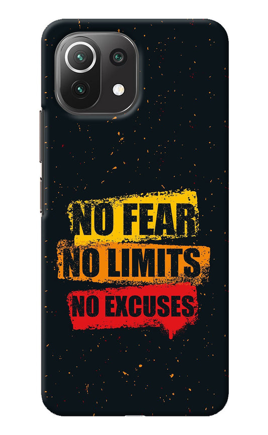 No Fear No Limits No Excuse Mi 11 Lite Back Cover