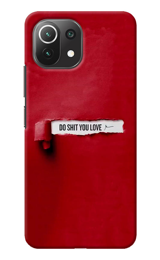 Do Shit You Love Mi 11 Lite Back Cover