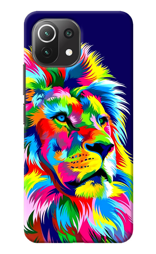 Vector Art Lion Mi 11 Lite Back Cover