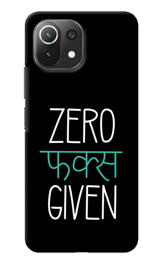 Zero Fucks Given Mi 11 Lite Back Cover