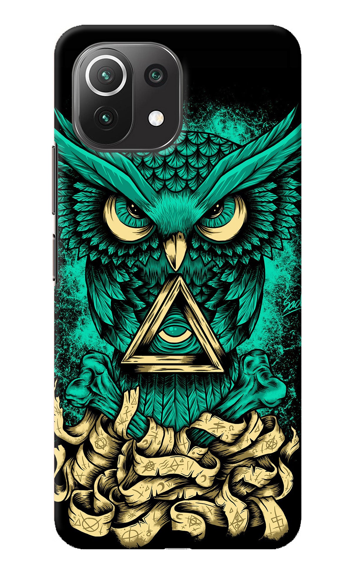 Green Owl Mi 11 Lite Back Cover