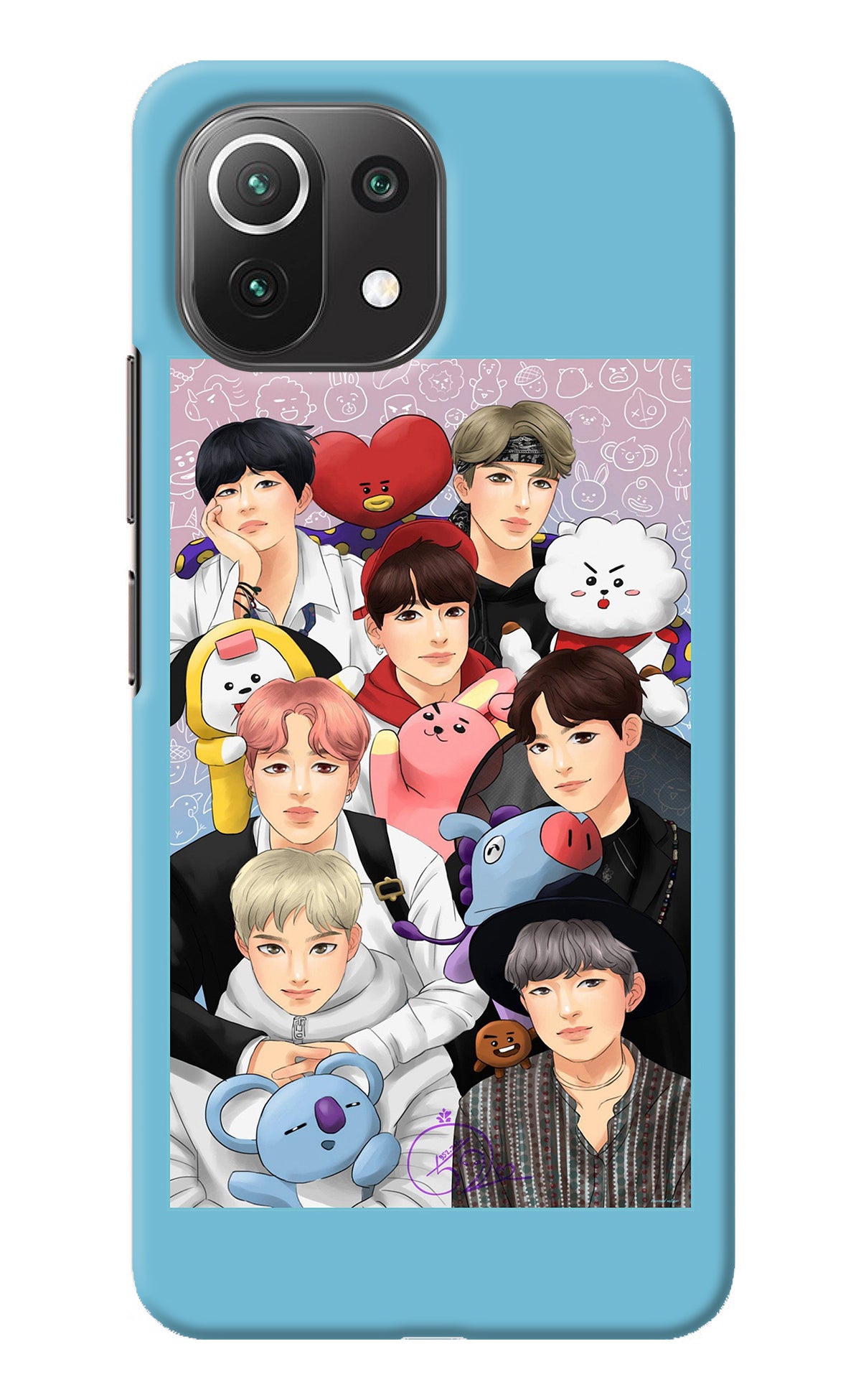 BTS with animals Mi 11 Lite Back Cover