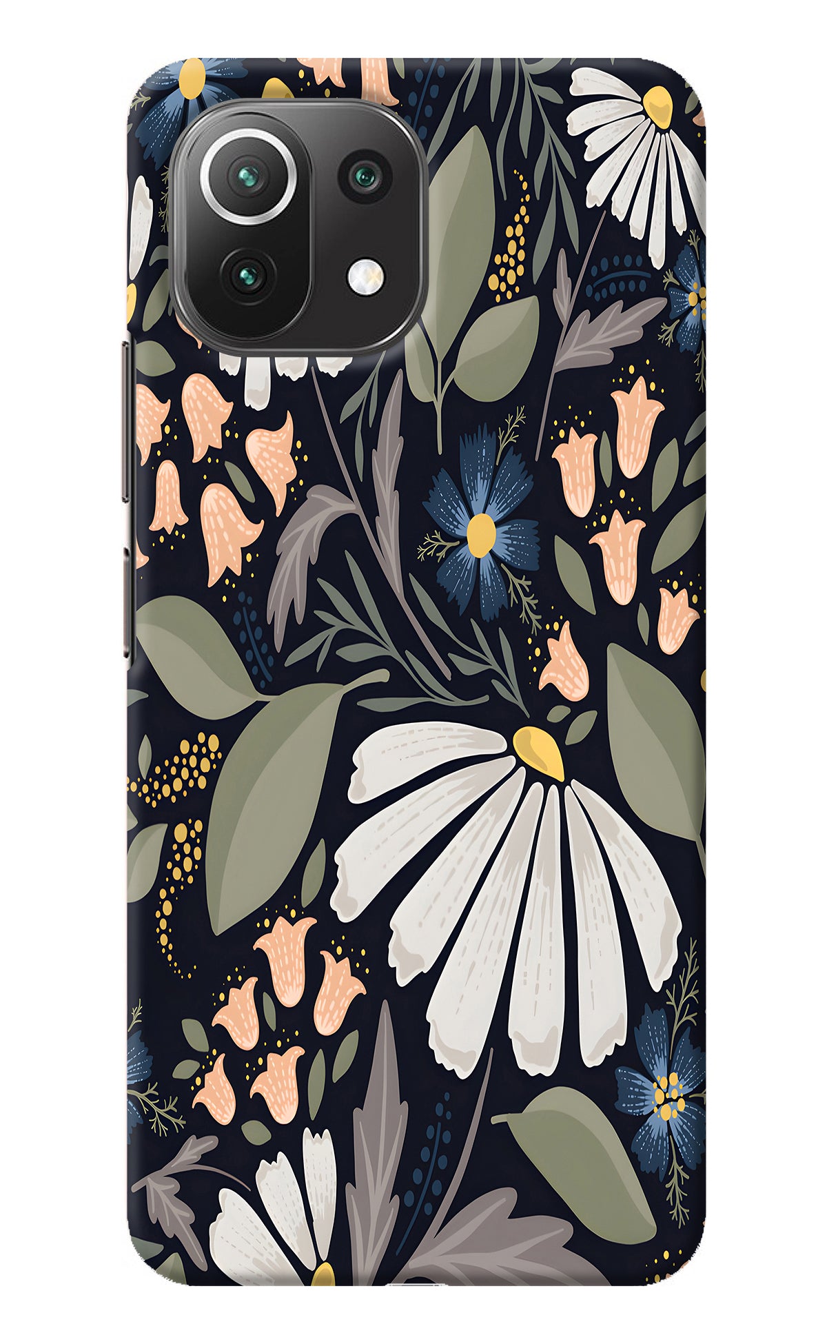 Flowers Art Mi 11 Lite Back Cover