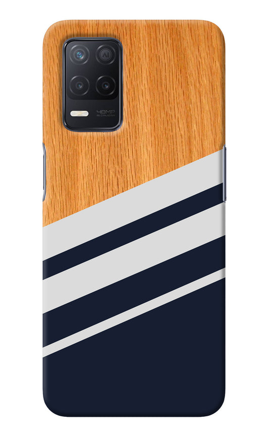 Blue and white wooden Realme 8 5G/8s 5G Back Cover