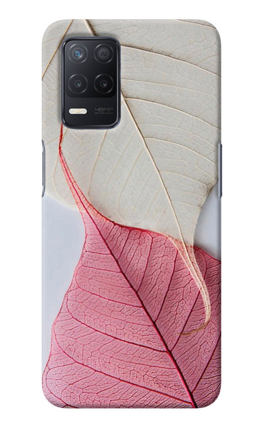 White Pink Leaf Realme 8 5G/8s 5G Back Cover