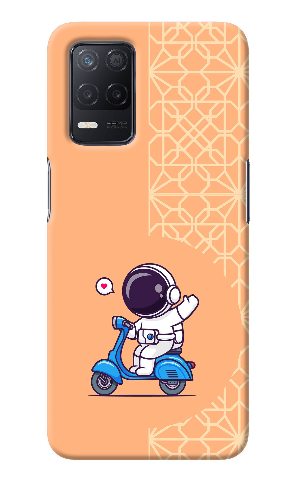 Cute Astronaut Riding Realme 8 5G/8s 5G Back Cover