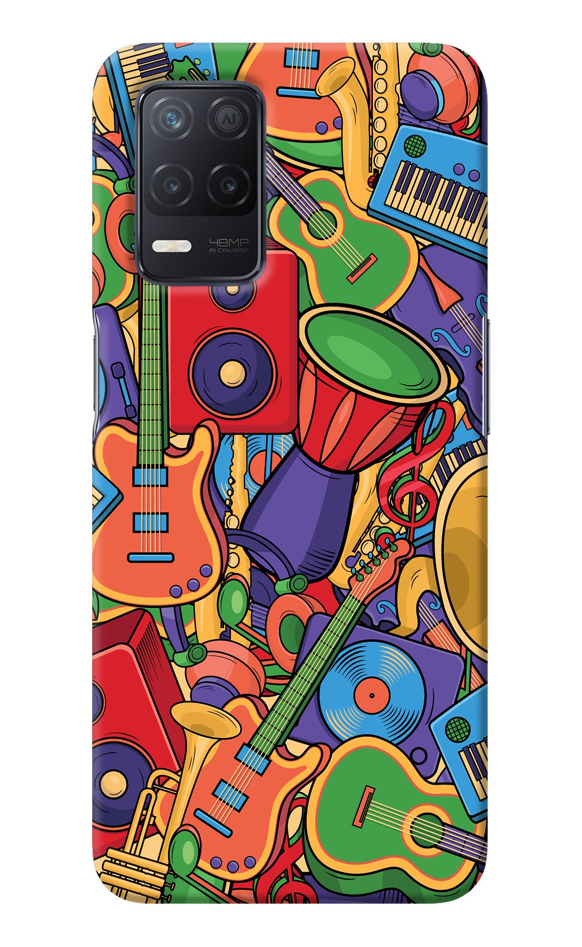 Music Instrument Doodle Realme 8 5G/8s 5G Back Cover