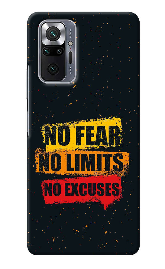 No Fear No Limits No Excuse Redmi Note 10 Pro Max Back Cover