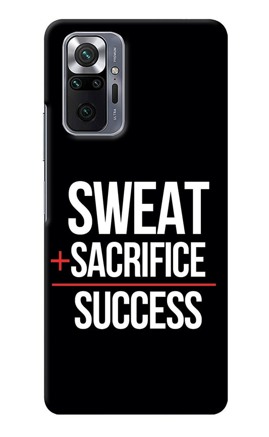 Sweat Sacrifice Success Redmi Note 10 Pro Max Back Cover