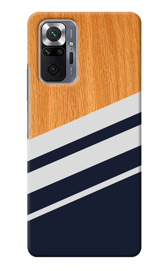 Blue and white wooden Redmi Note 10 Pro Max Back Cover