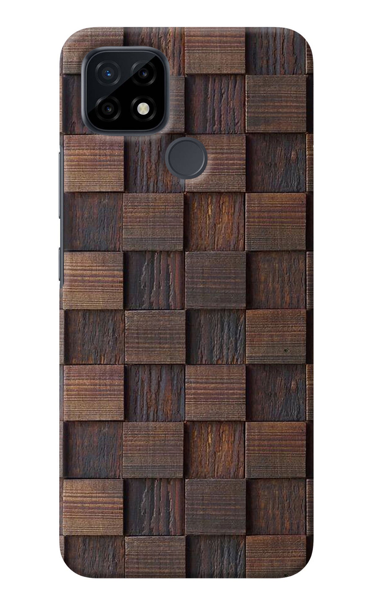 Wooden Cube Design Realme C21 Back Cover