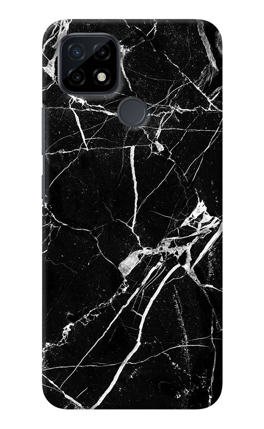 Black Marble Pattern Realme C21 Back Cover
