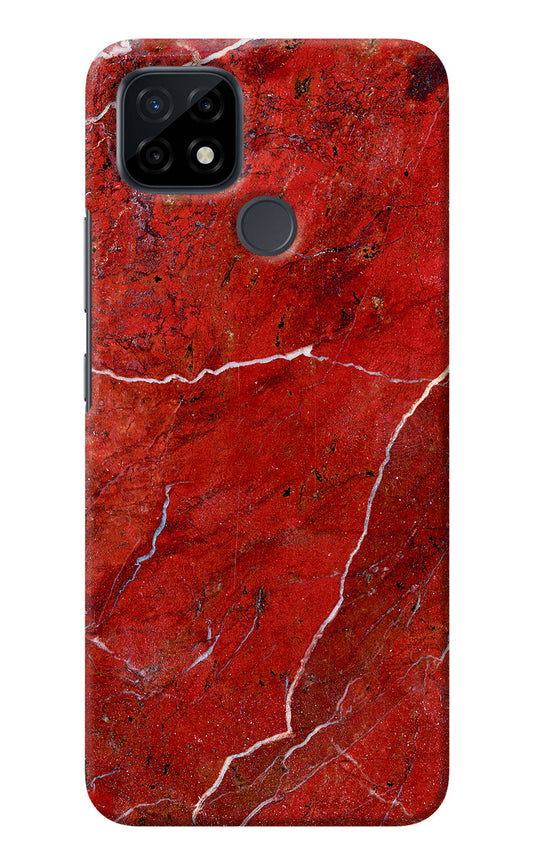 Red Marble Design Realme C21 Back Cover