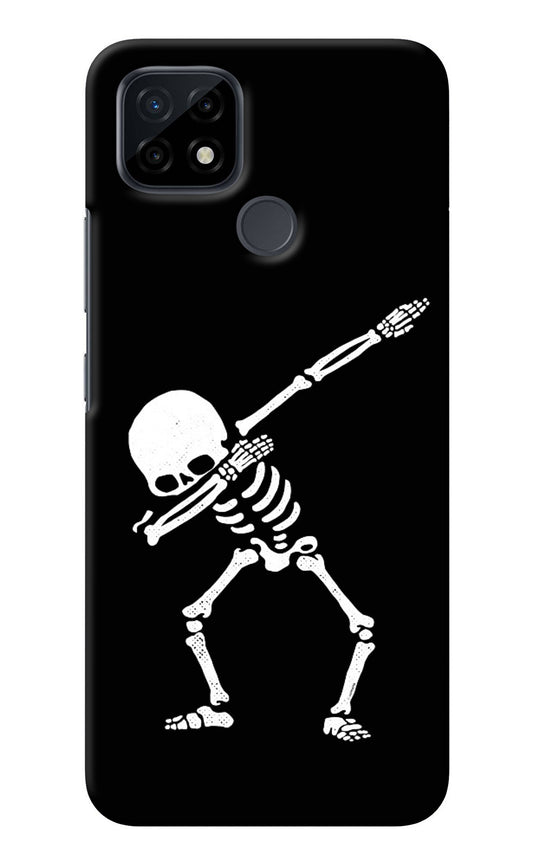 Dabbing Skeleton Art Realme C21 Back Cover