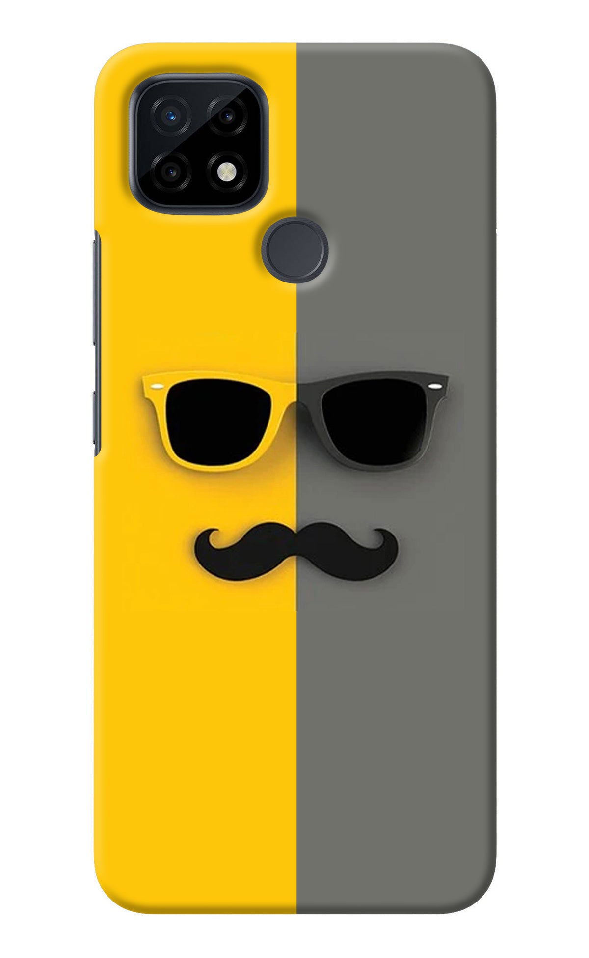 Sunglasses with Mustache Realme C21 Back Cover