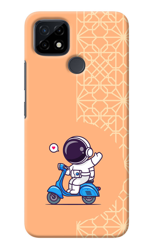 Cute Astronaut Riding Realme C21 Back Cover