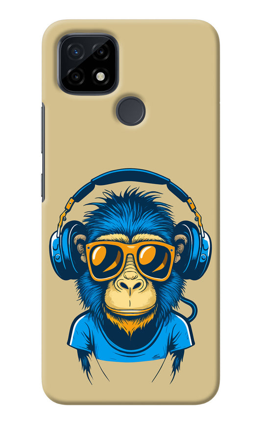 Monkey Headphone Realme C21 Back Cover