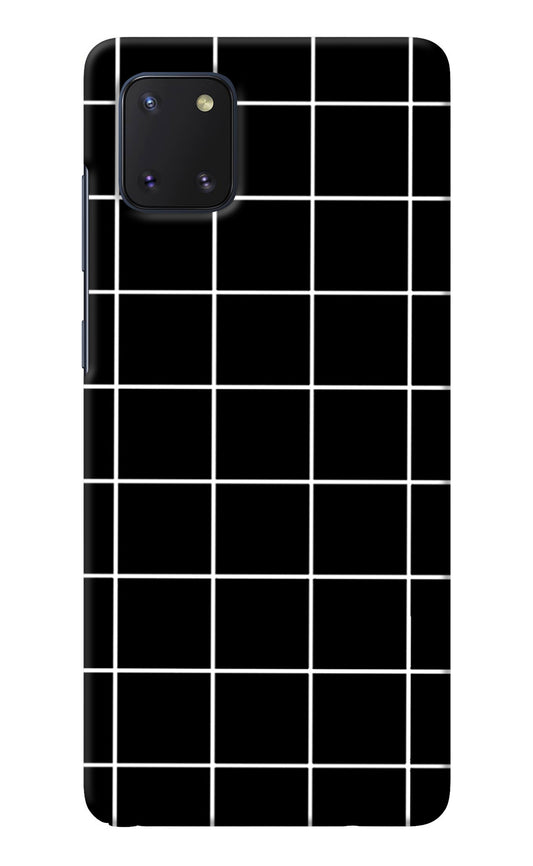 White Grid Samsung Note 10 Lite Back Cover