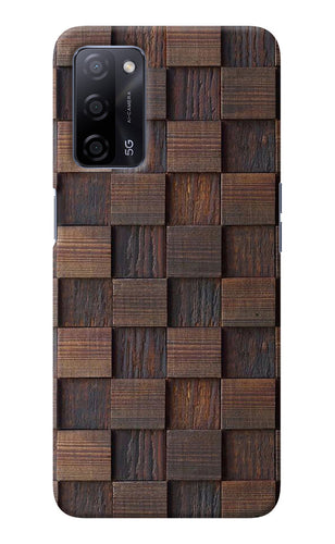 Wooden Cube Design Oppo A53s 5G Back Cover