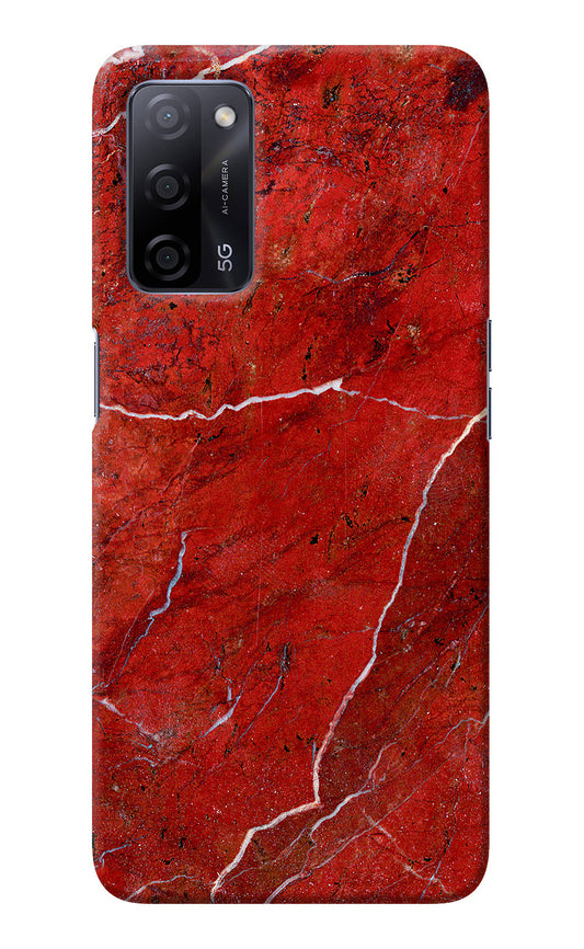 Red Marble Design Oppo A53s 5G Back Cover