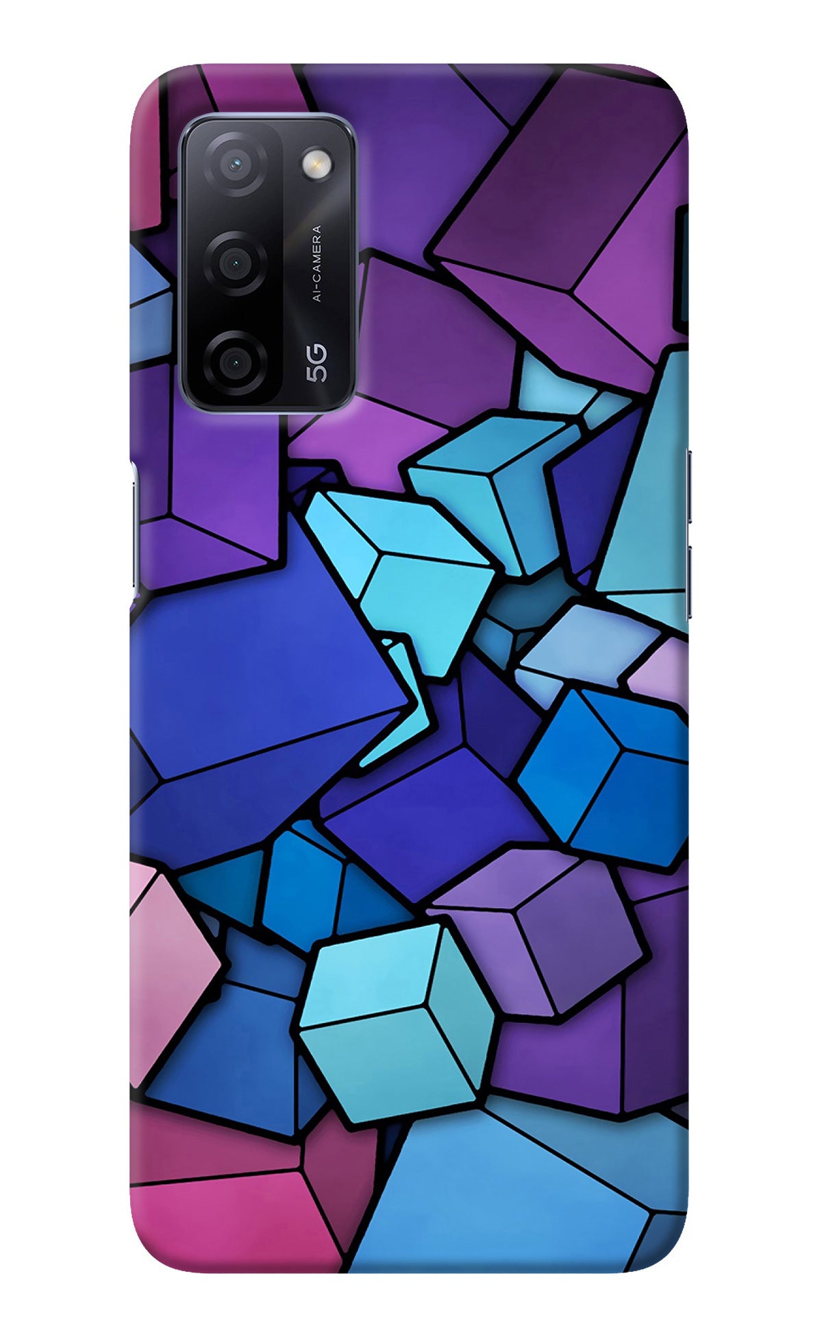 Cubic Abstract Oppo A53s 5G Back Cover