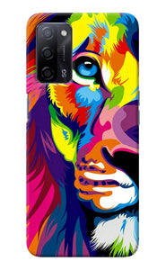 Lion Half Face Oppo A53s 5G Back Cover