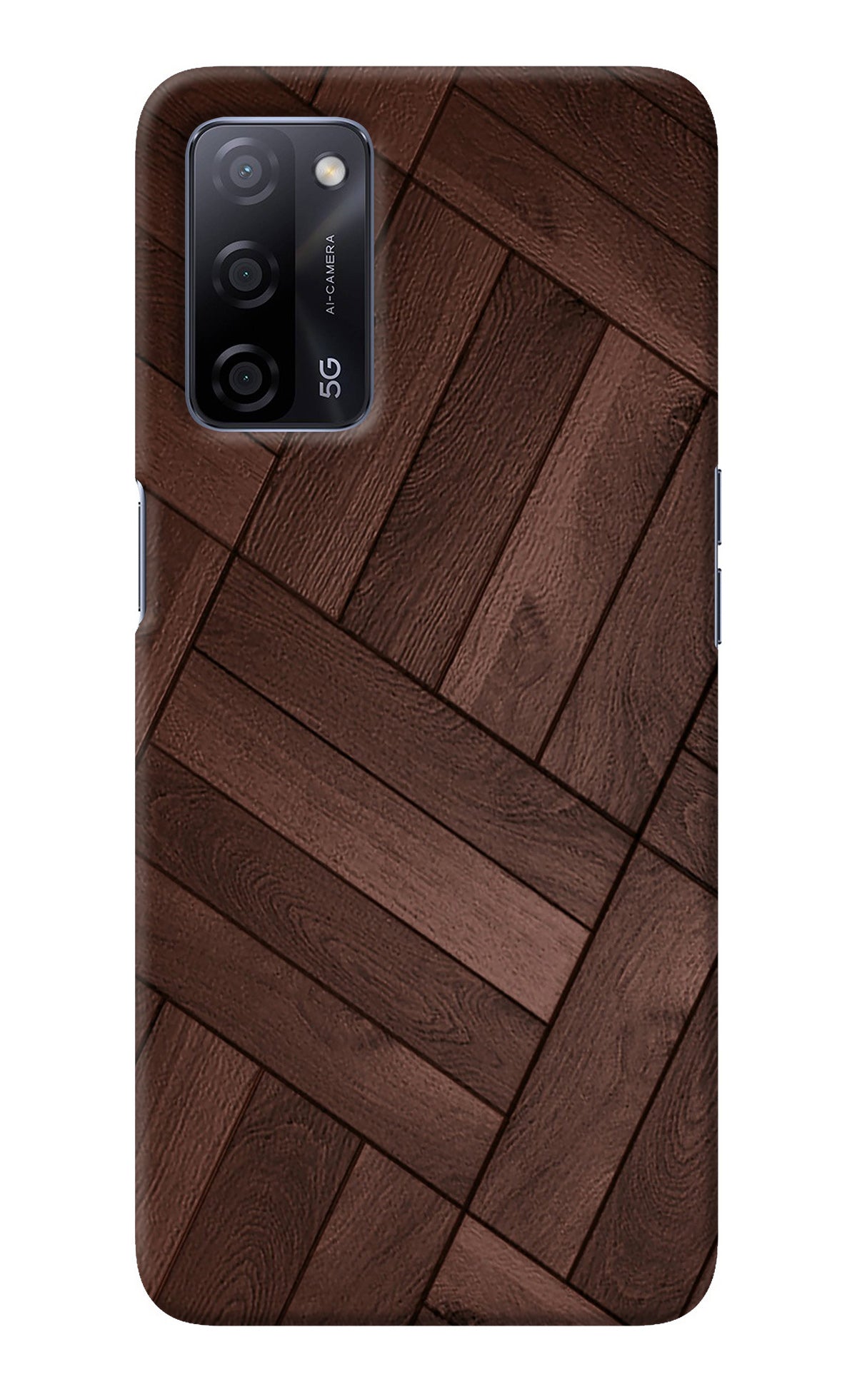 Wooden Texture Design Oppo A53s 5G Back Cover