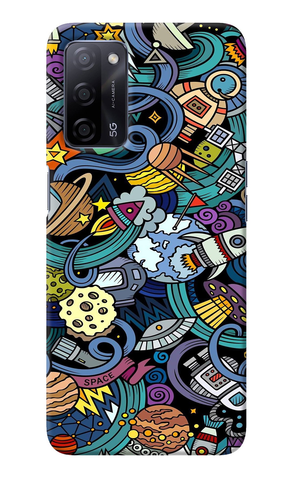 Space Abstract Oppo A53s 5G Back Cover