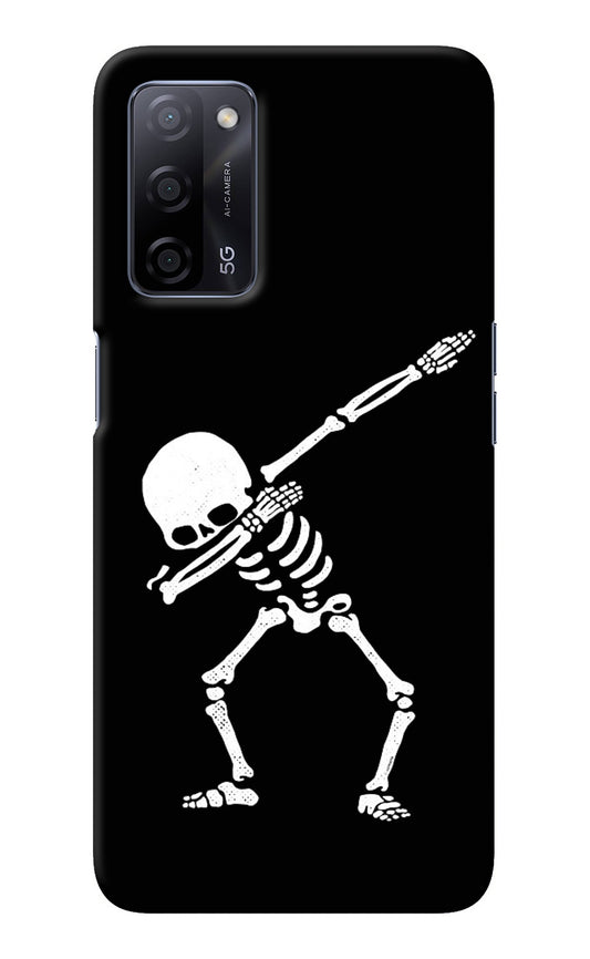 Dabbing Skeleton Art Oppo A53s 5G Back Cover