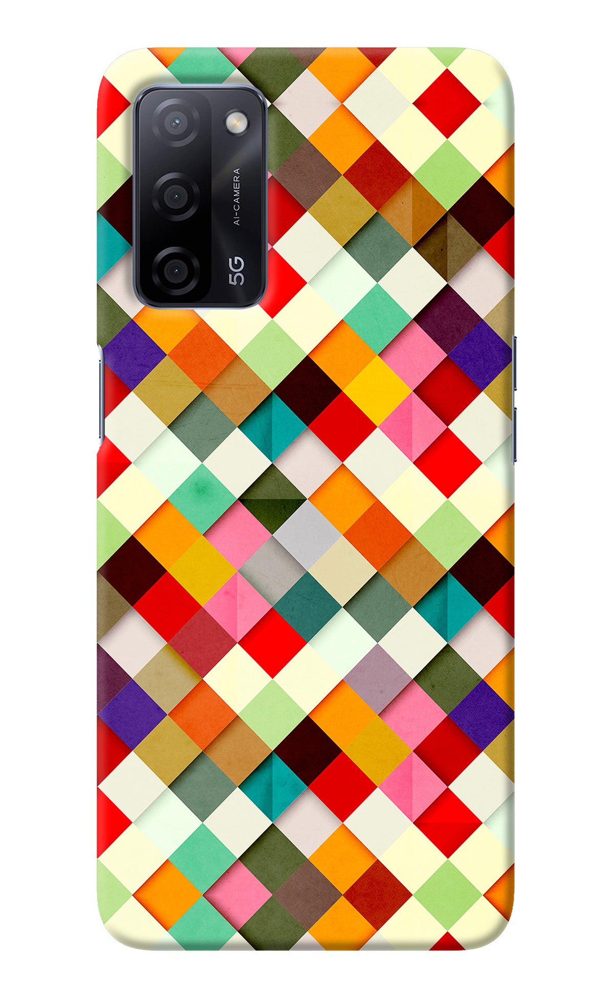 Geometric Abstract Colorful Oppo A53s 5G Back Cover