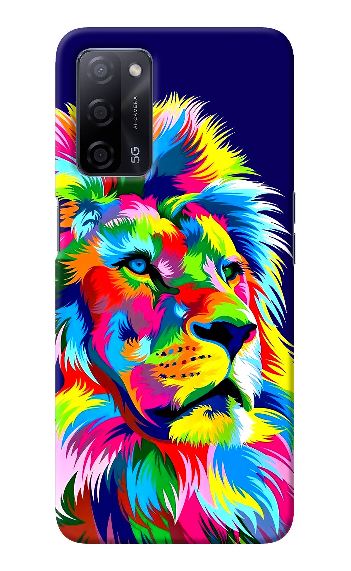 Vector Art Lion Oppo A53s 5G Back Cover