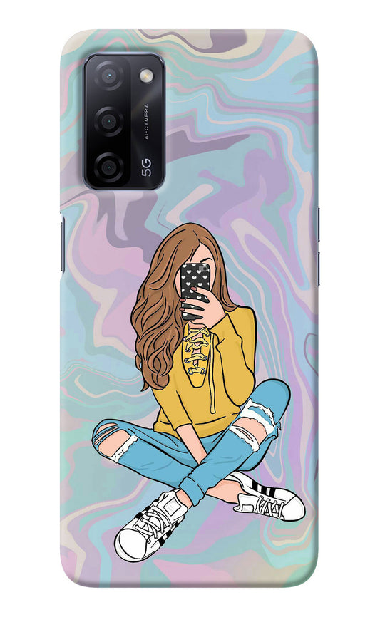 Selfie Girl Oppo A53s 5G Back Cover