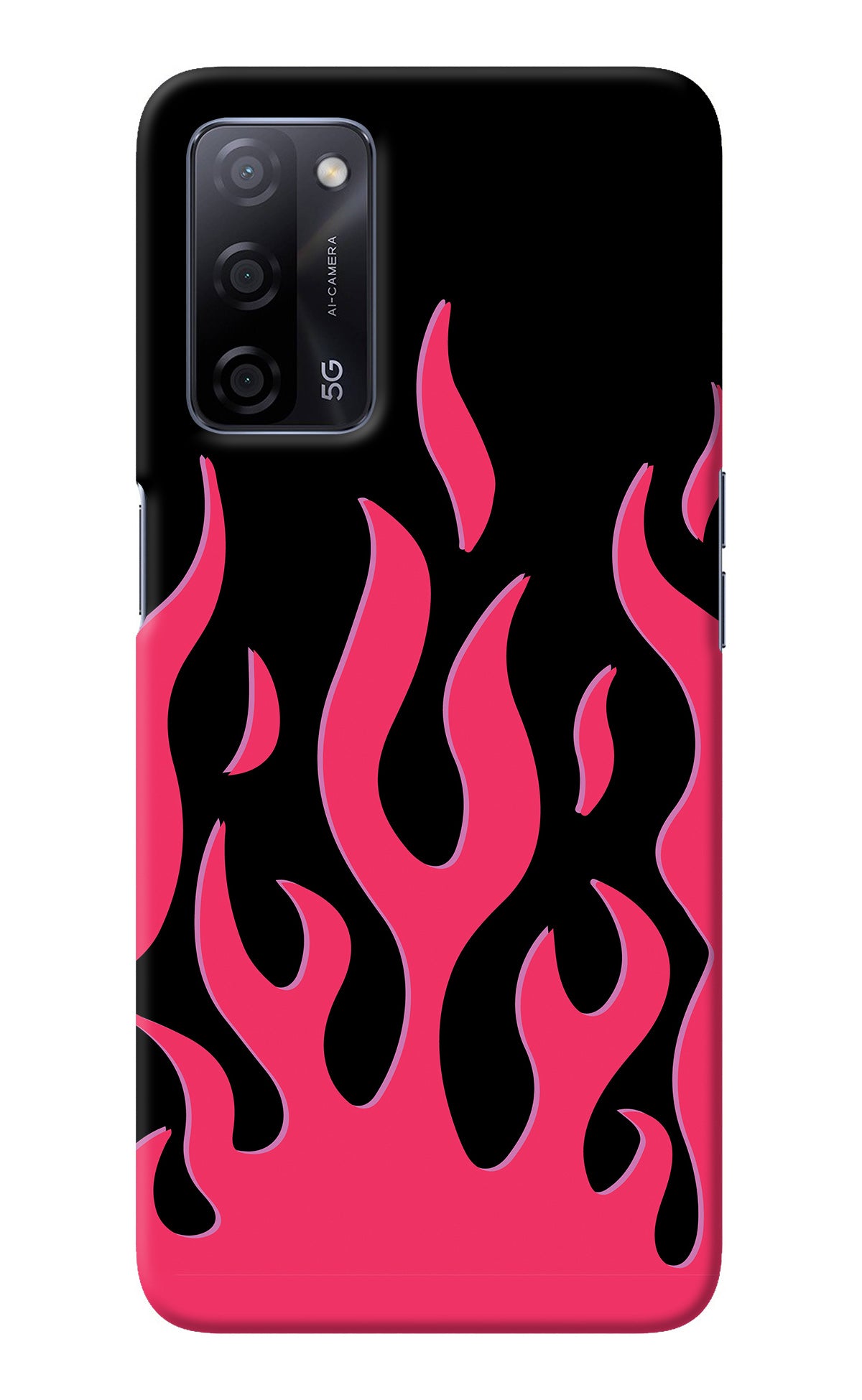 Fire Flames Oppo A53s 5G Back Cover