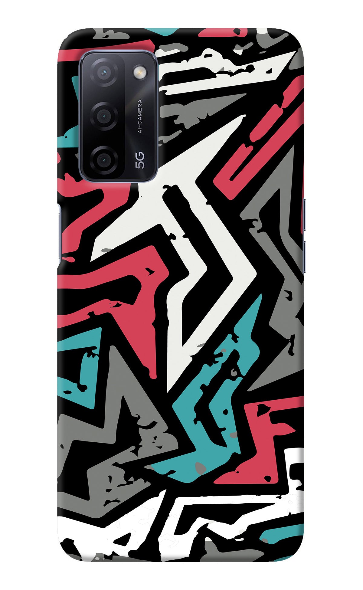 Geometric Graffiti Oppo A53s 5G Back Cover