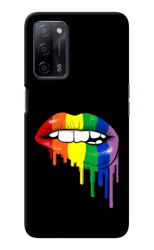 Lips Biting Oppo A53s 5G Back Cover