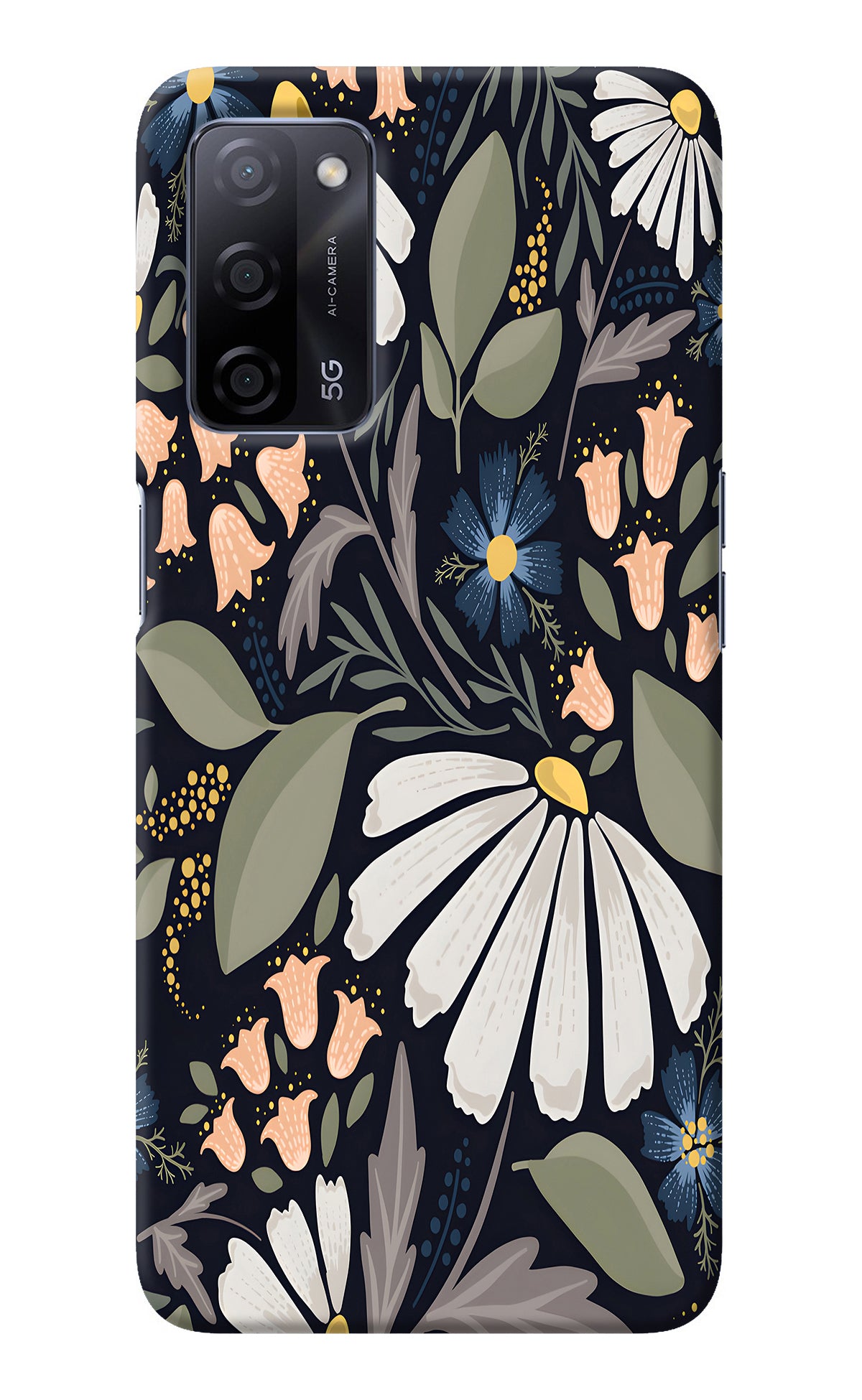 Flowers Art Oppo A53s 5G Back Cover