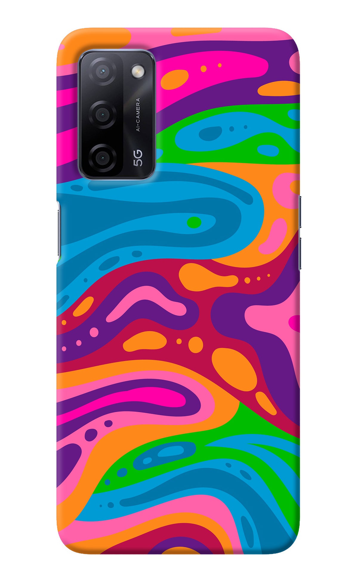 Trippy Pattern Oppo A53s 5G Back Cover