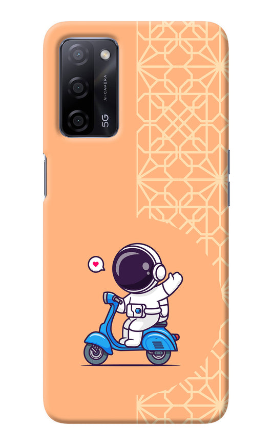 Cute Astronaut Riding Oppo A53s 5G Back Cover