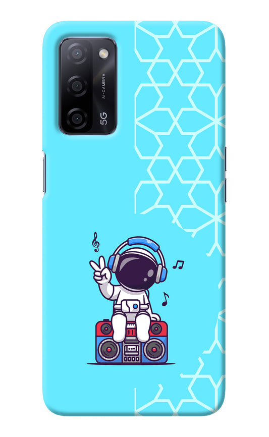 Cute Astronaut Chilling Oppo A53s 5G Back Cover