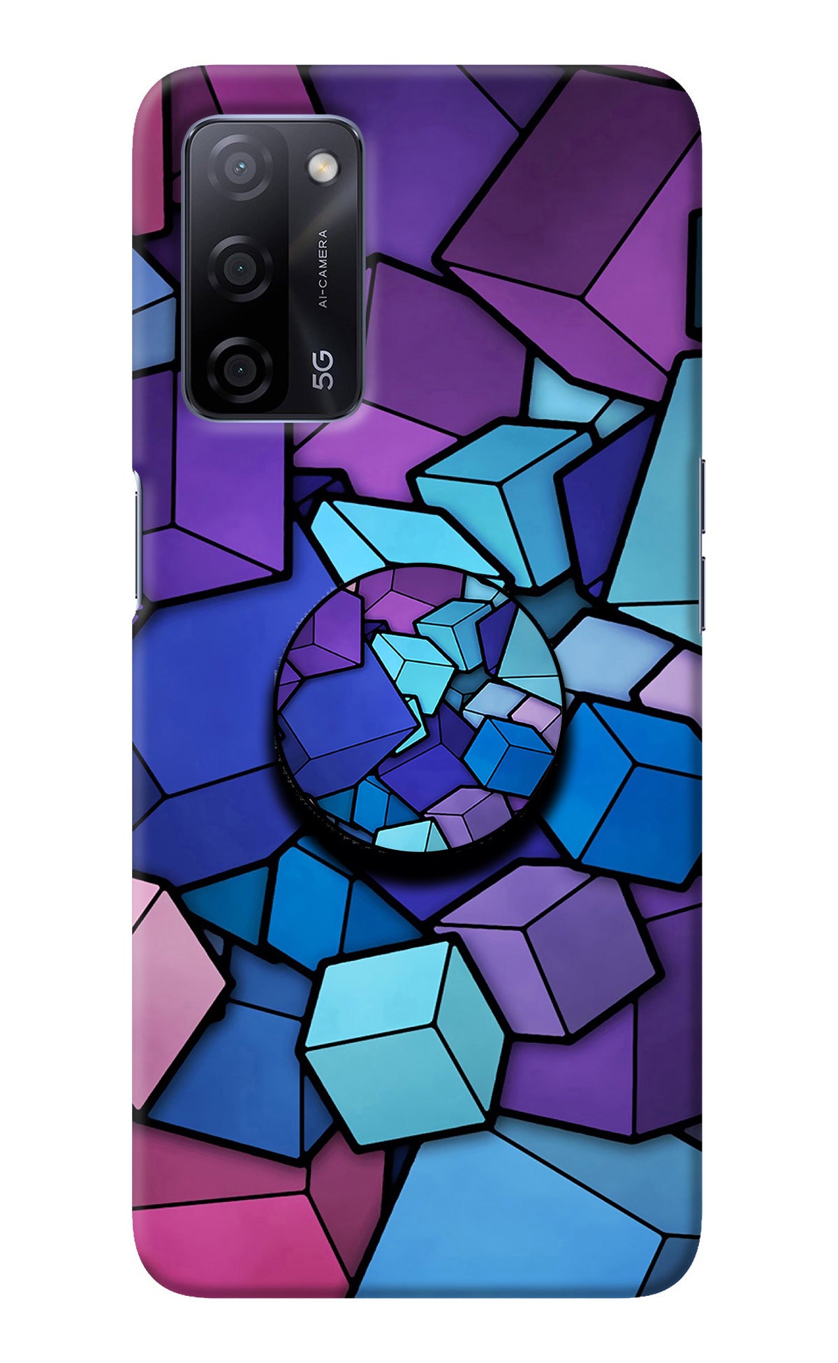 Cubic Abstract Oppo A53s 5G Pop Case