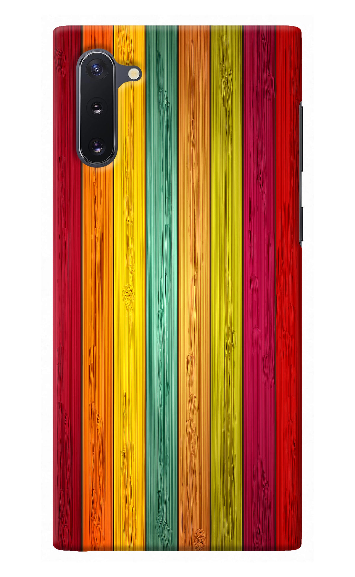 Multicolor Wooden Samsung Note 10 Back Cover