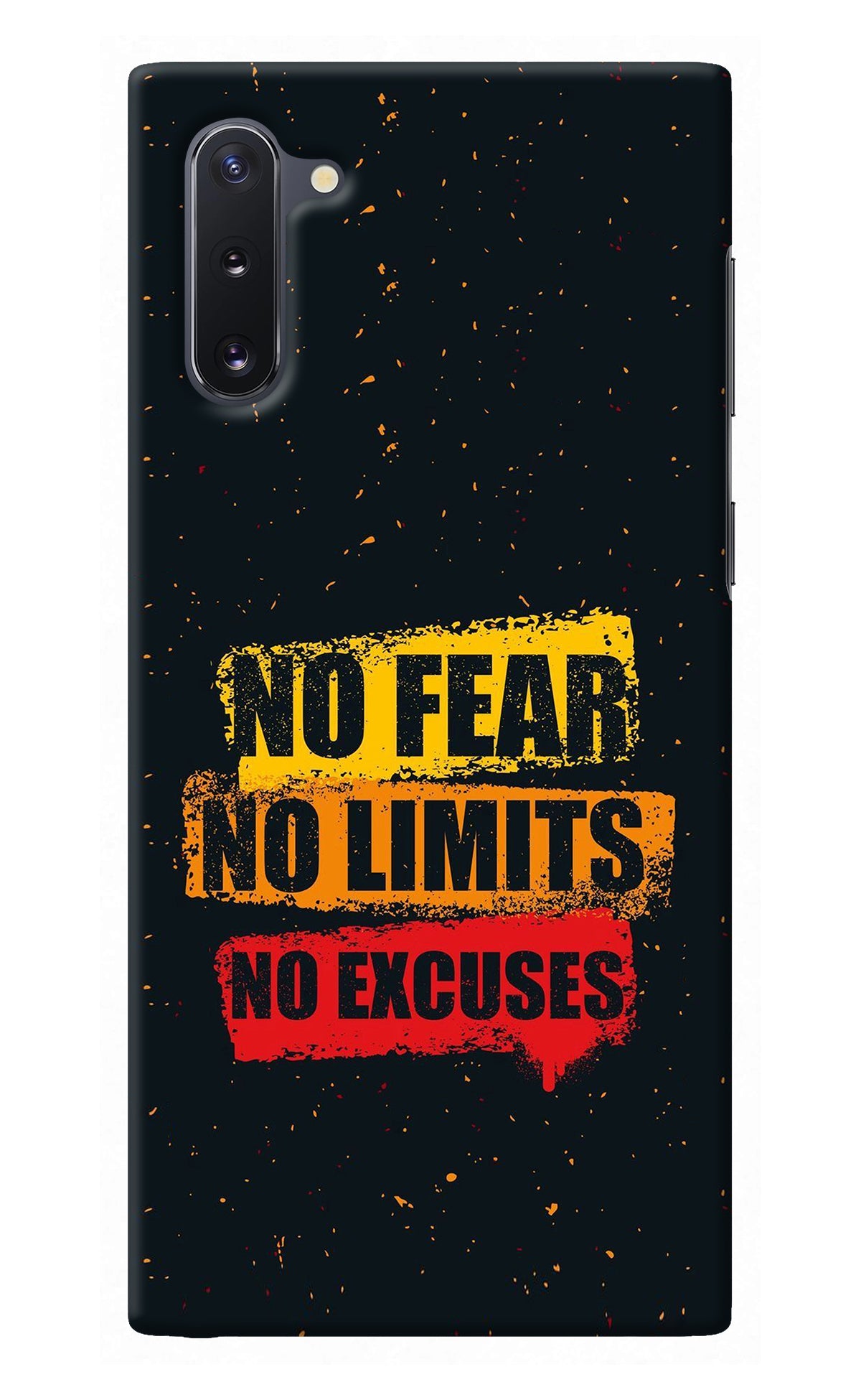 No Fear No Limits No Excuse Samsung Note 10 Back Cover