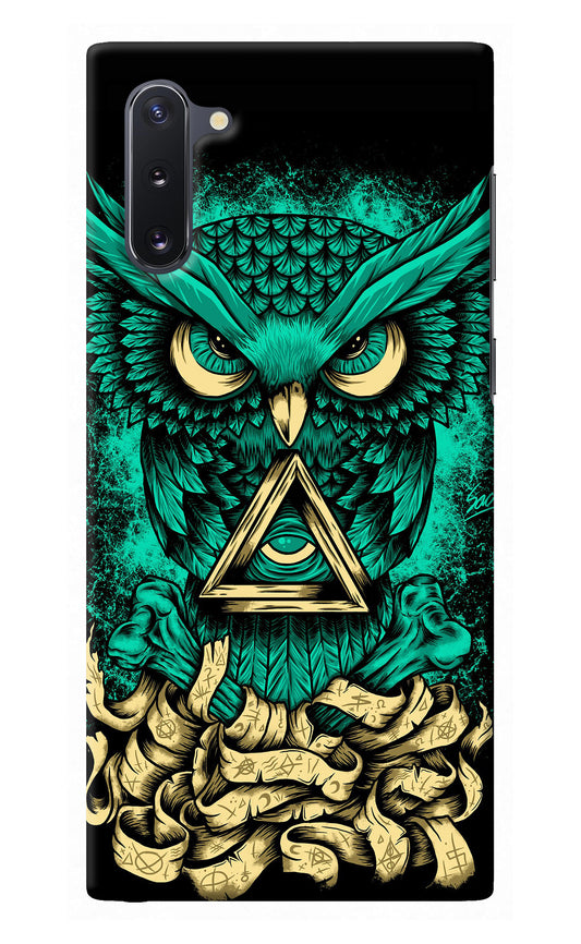 Green Owl Samsung Note 10 Back Cover