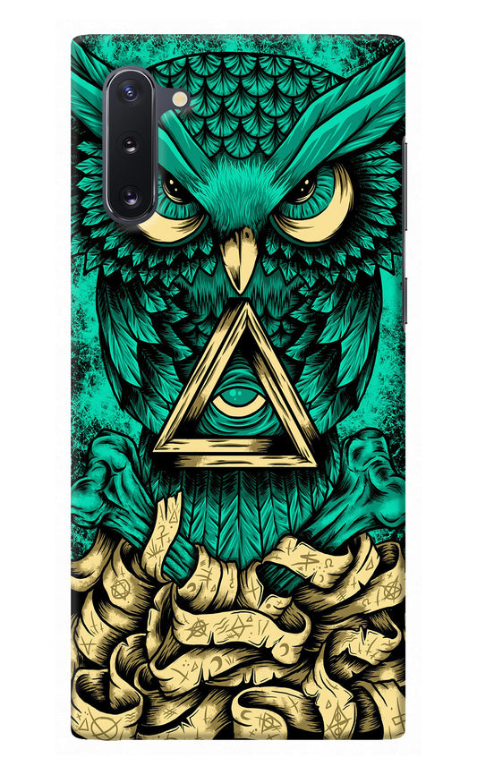 Green Owl Samsung Note 10 Back Cover